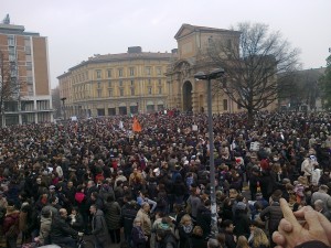 Le donne in corteo a Bologna