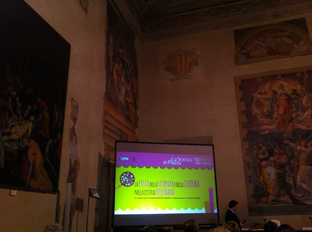 Cappella Farnese Bologna - conferenza stampa di presentazione Scienza in Piazza - Food Immersion 2014