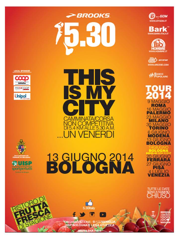 Tutti di corsa all'alba di venerdì per la Brooks 5.30, e in bici il sabato mattina | BOLOGNA DA VIVERE.COM magazine