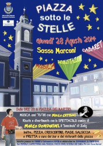 28 agosto-In piazza sotto le stelle…. a Sasso Marconi!
