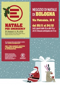 Dal 29 Novembre apre a Bologna il negozio di Natale di Emergency