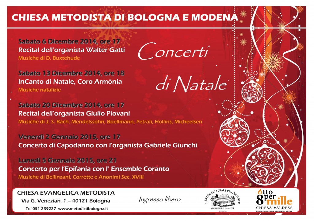 Locandina concerti natale