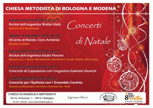 Concerti di Natale e Capodanno della Chiesa Metodista