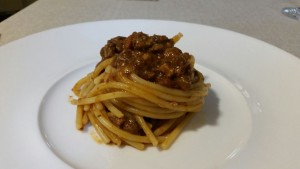 Gli spaghetti della foto sono stati preparati dagli chef del ristorante "Al Cambio"