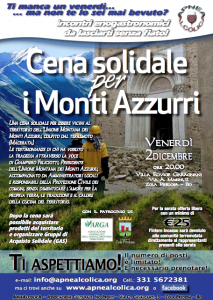 Cena solidale per i Monti Azzurri (Macerata)
