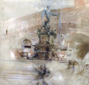 Giovanni Boldini La Fontana del Nettuno a Bologna 1910 Collezione d’Arte e di Storia della Fondazione Carisbo