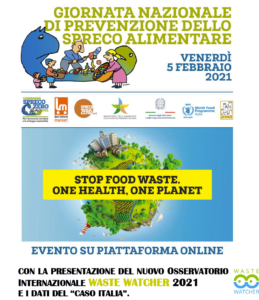 5 FEBBRAIO, 8^ GIORNATA NAZIONALE DI PREVENZIONE DELLO SPRECO ALIMENTARE