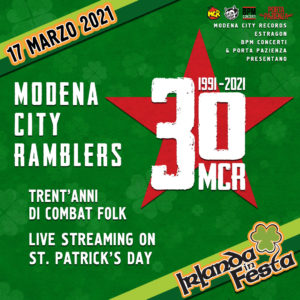MODENA CITY RAMBLERS | 30 anni di MCR | il 17 marzo il concerto in live streaming