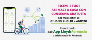 Continua fino a tutto agosto la consegna farmaci e parafarmaci gratuita con LloydsFarmacia