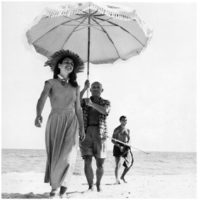Robert Capa, Picasso e Francoise Gilot, 1948. Stampa ai sali d'argento, 50,86x40,69 cm. Collezione Julian Castilla © Robert Capa/ICP/Magnum Photos/Contacto